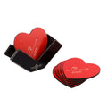Heart Shape Wooden Tea Coasters(Set of 6) Kafalo