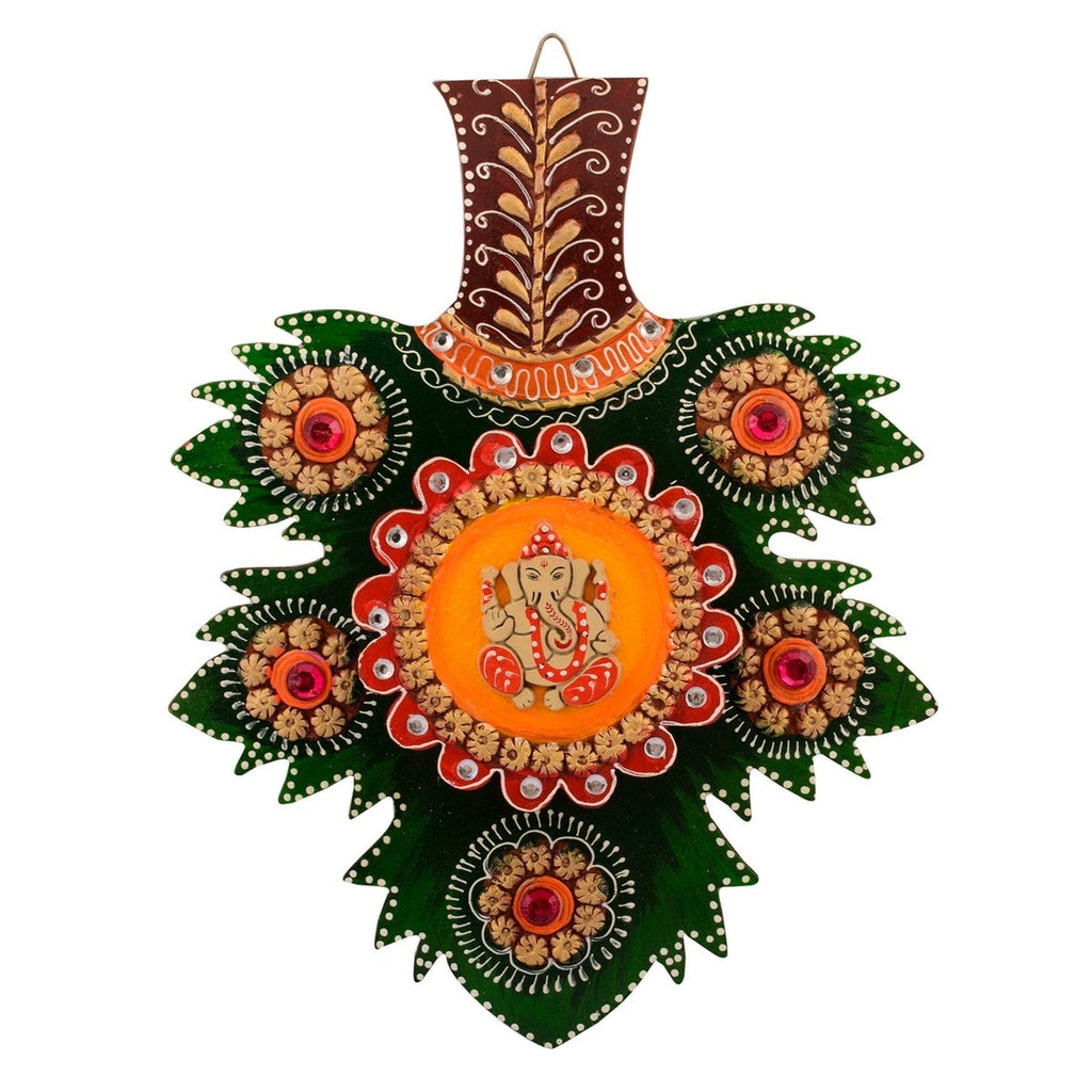 Wooden Papier Mache Decorative Lord Ganesha Wall Hanging Kafalo