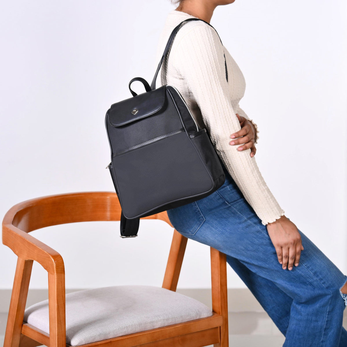 Kaizen Sleek Black Backpack Nestasia