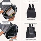 Kaizen Sleek Black Backpack Nestasia