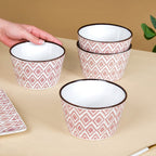 Kaleido Pink 16 Piece Ceramic Dinner Set For 4 Nestasia