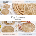 Kauna Sustainable Handmade Table Mat Set Of 2 34cm Nestasia