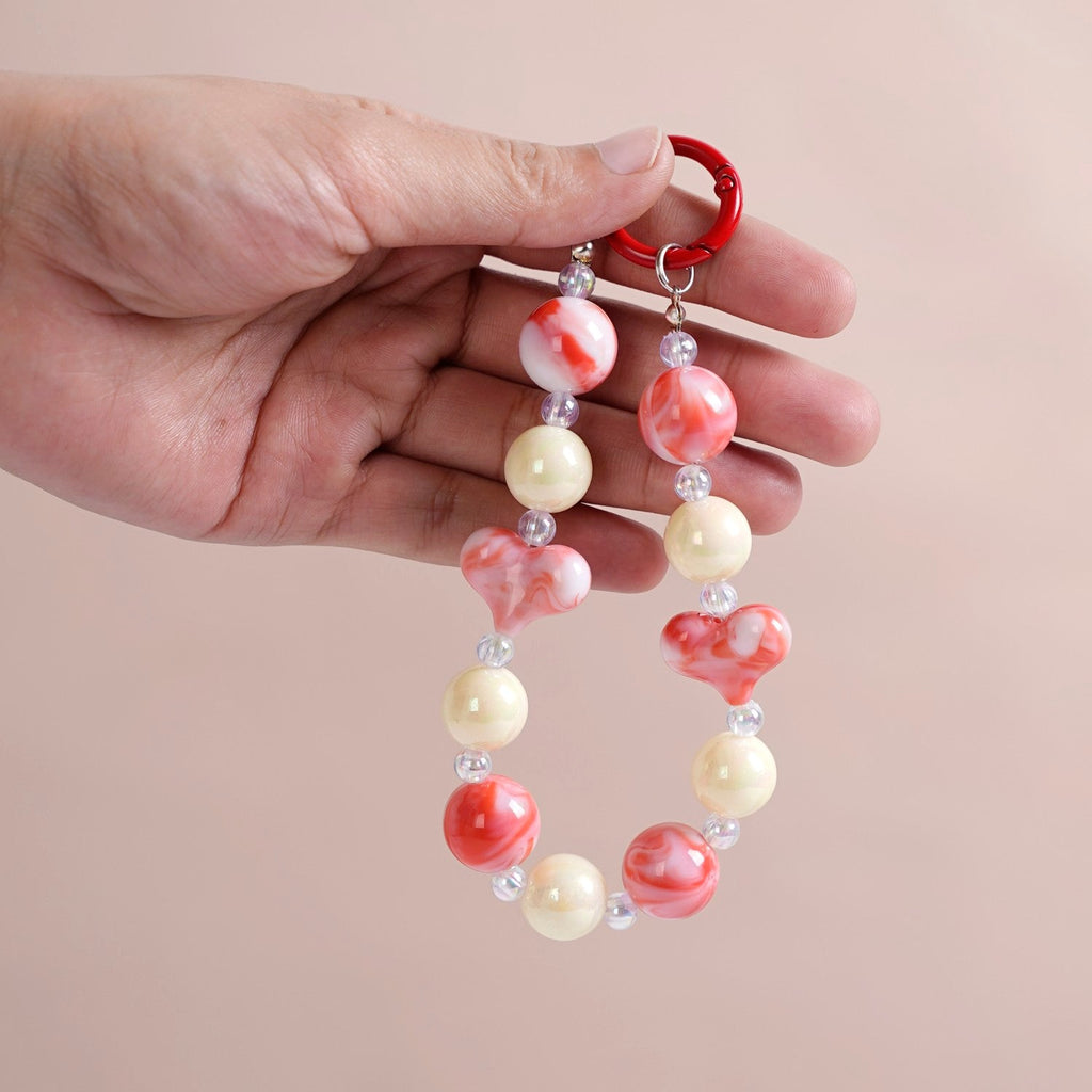 Candy Floss Daze Keychain Red And White Nestasia