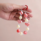 Candy Floss Daze Keychain Red And White Nestasia