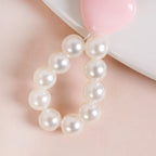 Pink Heart And Pearl Keychain Nestasia