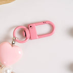 Pink Heart And Pearl Keychain Nestasia