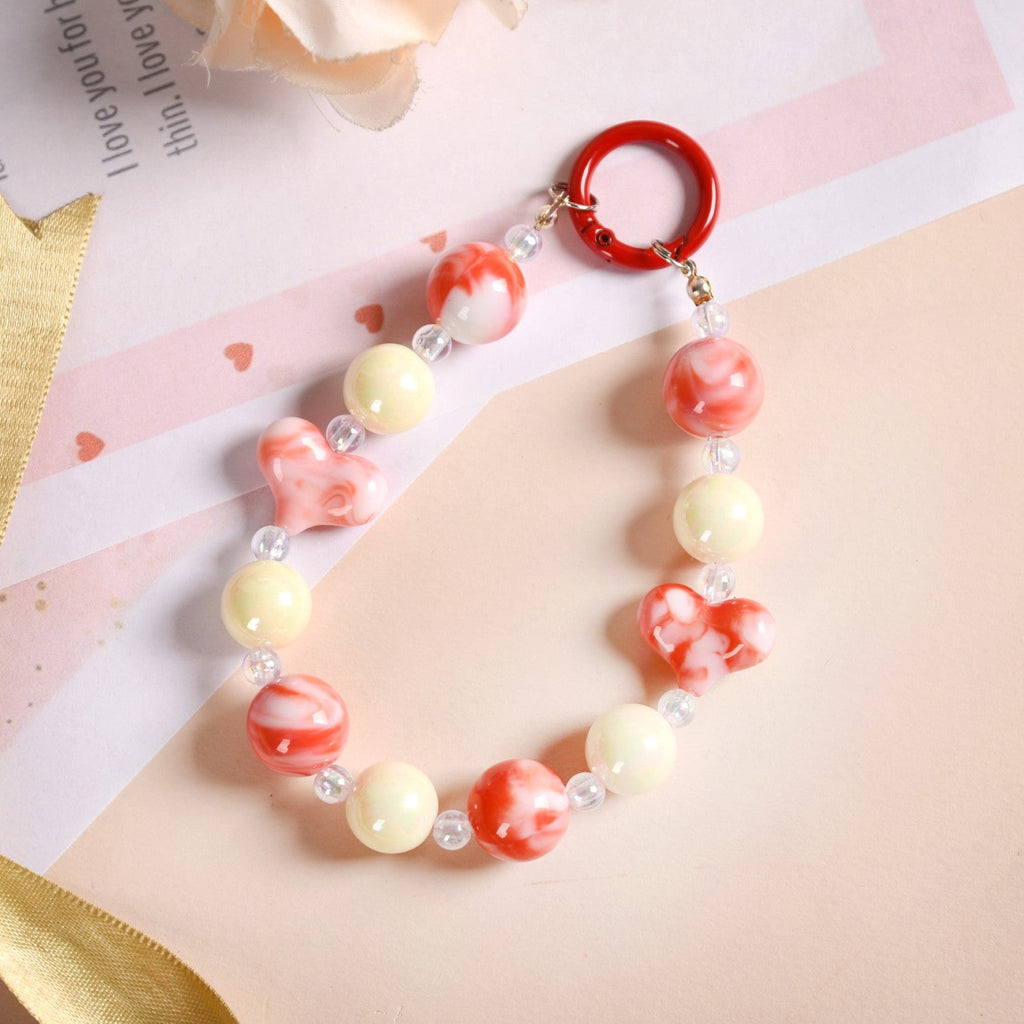 Candy Floss Daze Keychain Red And White Nestasia