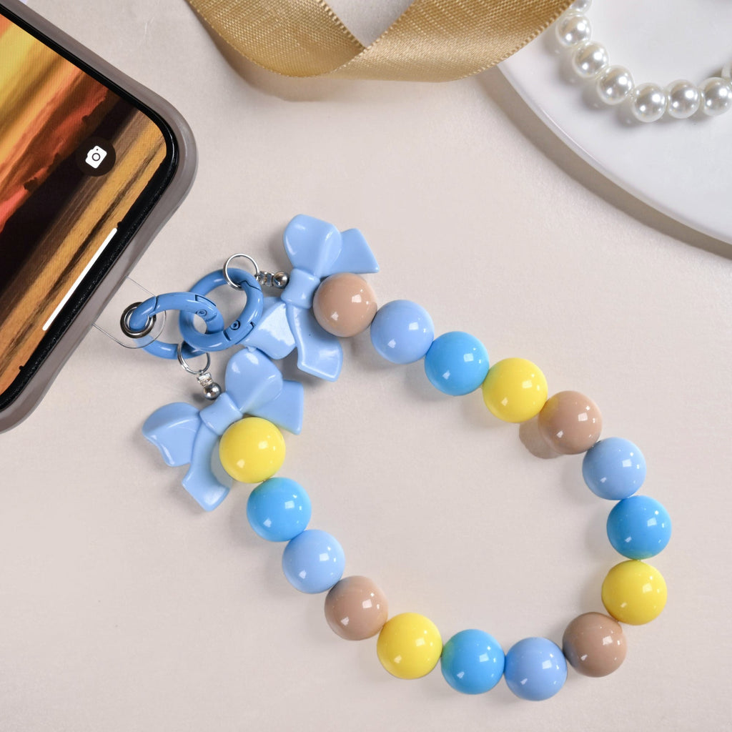 Knot Just Blues Phone Charm Lanyard With Dual Clasp Nestasia