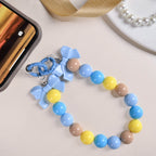 Knot Just Blues Phone Charm Lanyard With Dual Clasp Nestasia
