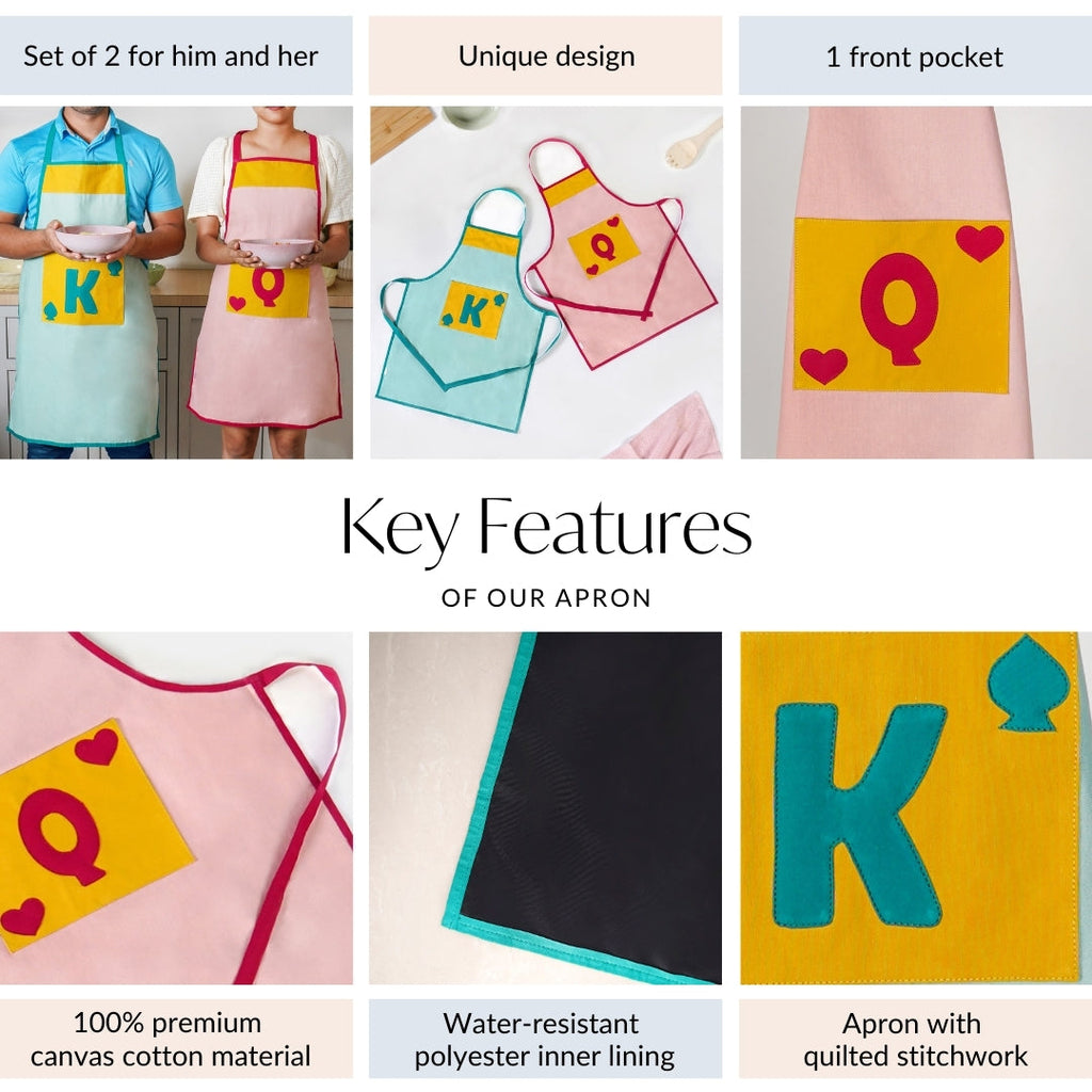 King And Queen Apron Set Nestasia