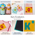 King And Queen Apron Set Nestasia