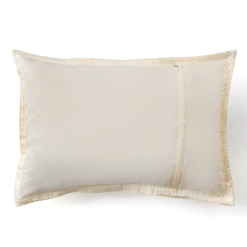 King Size Embroidered Cotton Bed Cover Off-White Nestasia