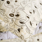 King Size Embroidered Cotton Bed Cover Off-White Nestasia