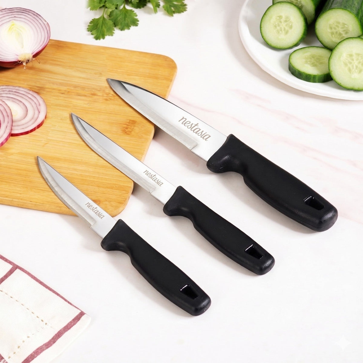 Kitchen Knife Set Of 3 Nestasia
