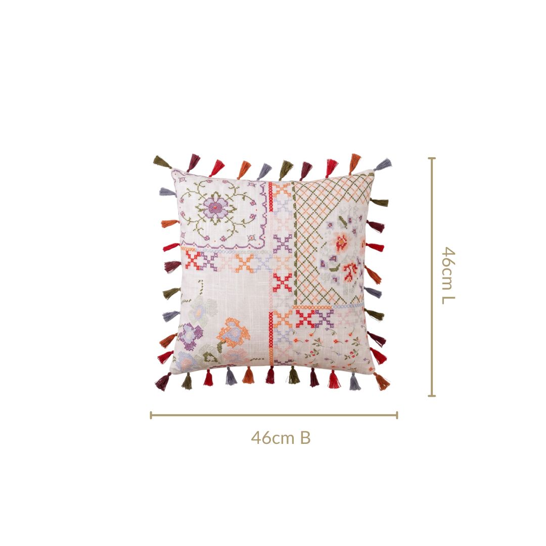 Kitsch Floral Cotton Cushion Cover 46x46cm Nestasia