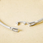Knotted Glamour Silver Cuff Bracelet Nestasia