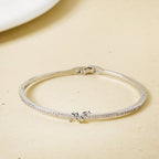 Knotted Glamour Silver Cuff Bracelet Nestasia