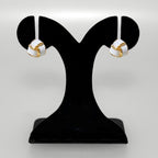 Knotted Style Stud Earrings White Nestasia