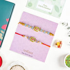 Kundan Motif Rakhi Bracelet Gift Set Nestasia