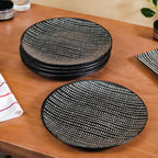 Kuro 24 Piece Ceramic Dinner Set For 6 Nestasia