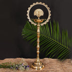 Brass Traditional Peacock Samai/Lamp (24 Inch) Vedansh Craft