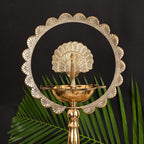 Brass Traditional Peacock Samai/Lamp (24 Inch) Vedansh Craft