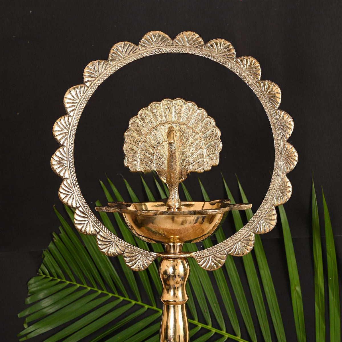Brass Traditional Peacock Samai/Lamp (24 Inch) Vedansh Craft