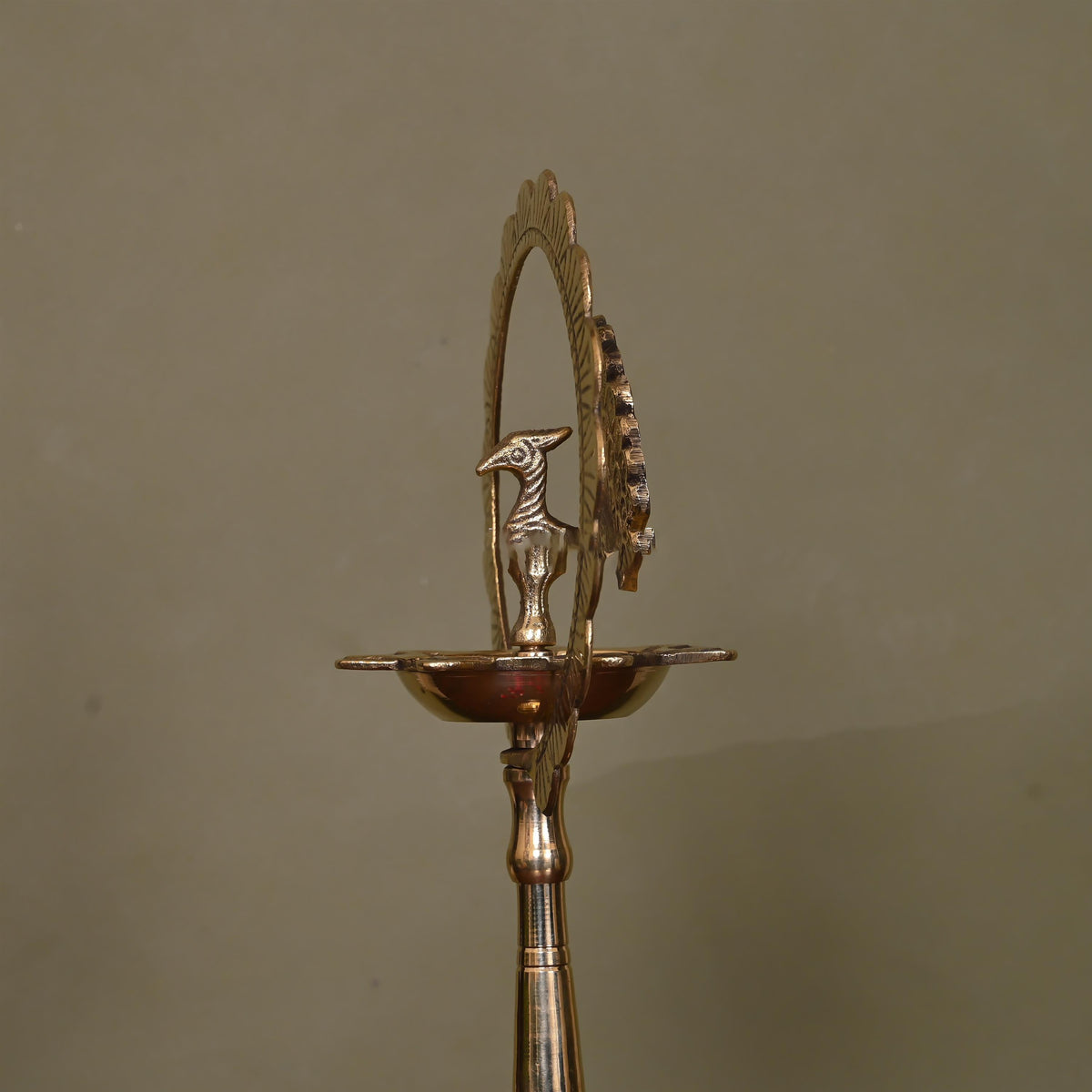 Brass Traditional Peacock Samai/Lamp (24 Inch) Vedansh Craft