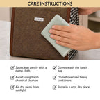 PackEase Houndstooth Pattern Lunch Box Bag For Office Brown Nestasia