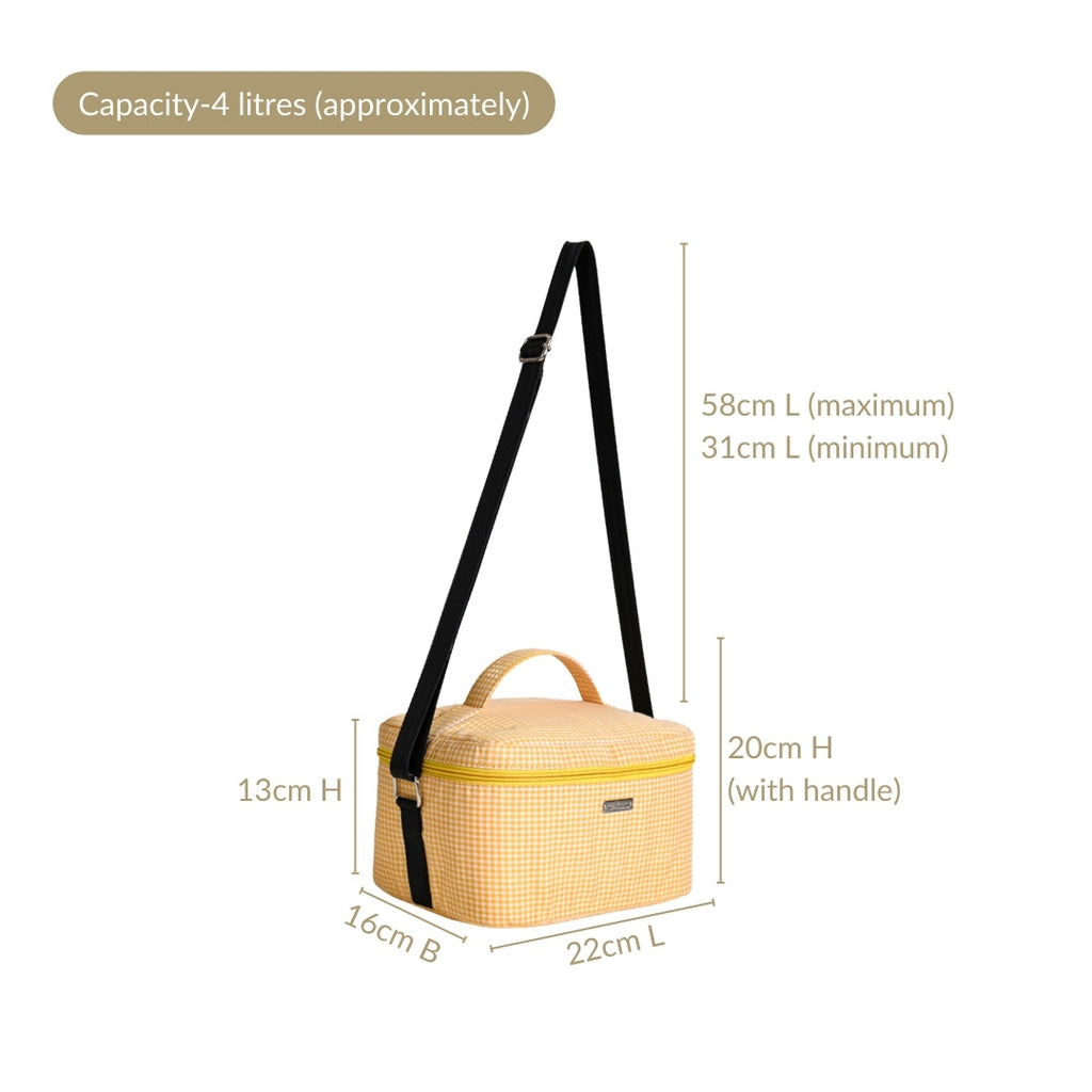 Sunshine Checkered Insulated Lunch Bag Nestasia