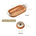 Celeste Snack Bowl With Tray Set Of 3 Nestasia
