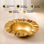 Sunburst Gold Ruched Urli Bowl 1000ml Nestasia