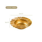 Embossed Sunburst Gold Ruffled Urli Bowl 1800ml Nestasia