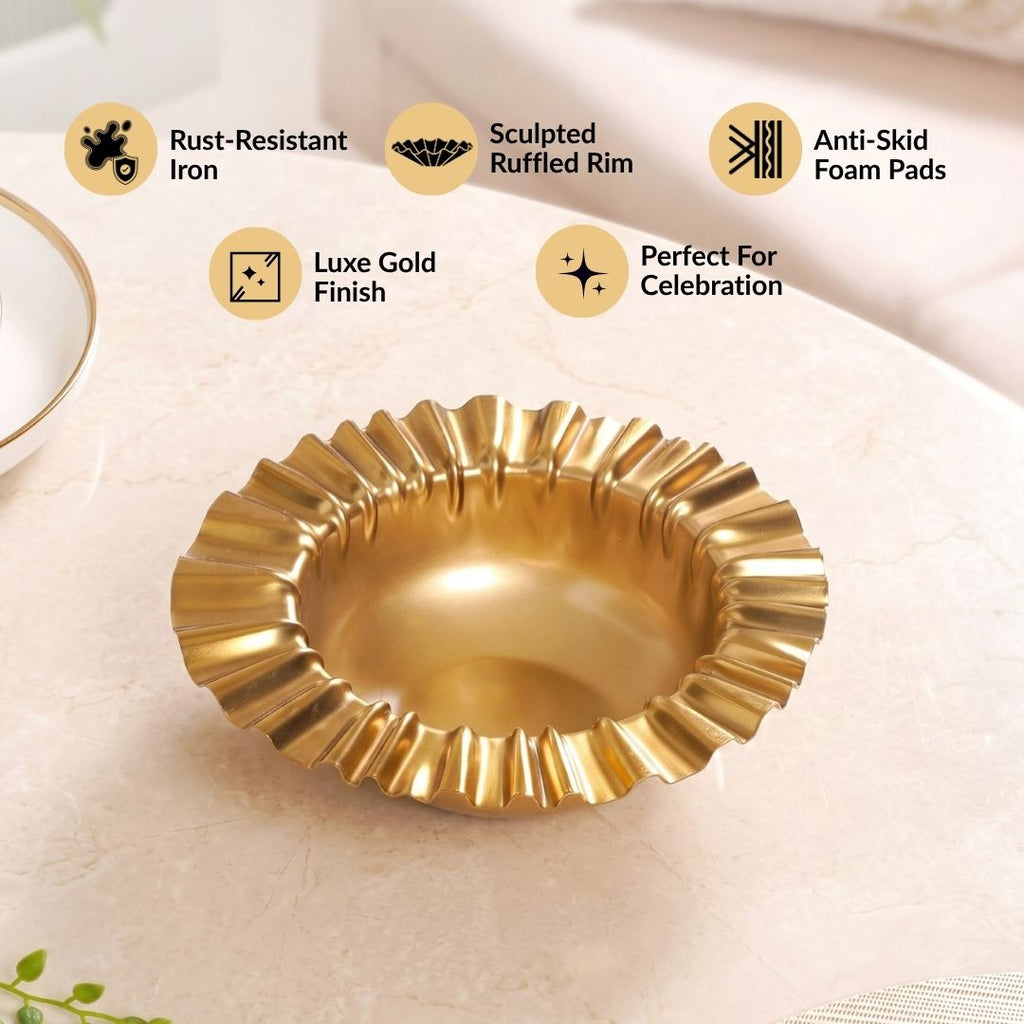 Aurum Ruched Gold Urli 1000ml Nestasia