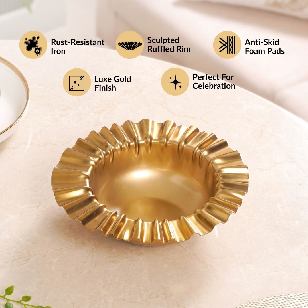 Aurum Ruched Gold Urli 1000ml Nestasia