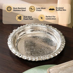 Symphony Ruffled Silver Urli 31cm Nestasia