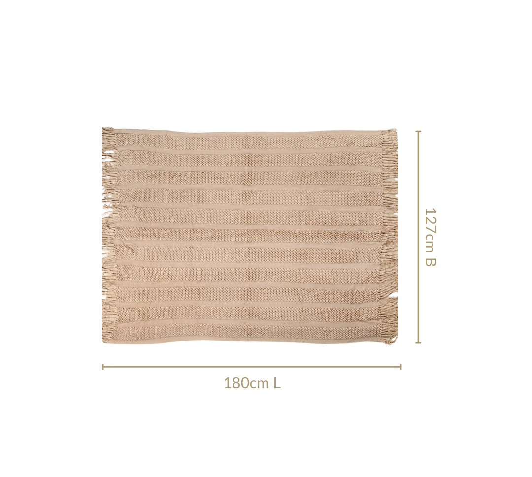 Chestnut Soft Couch Throw Nestasia