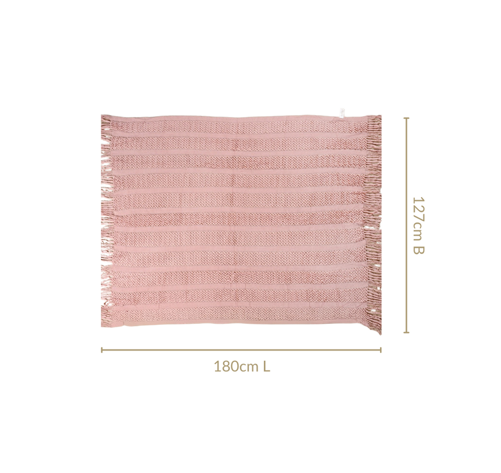 Blush Pink Feather Soft Throw Blanket Nestasia