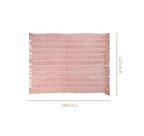 Blush Pink Feather Soft Throw Blanket Nestasia