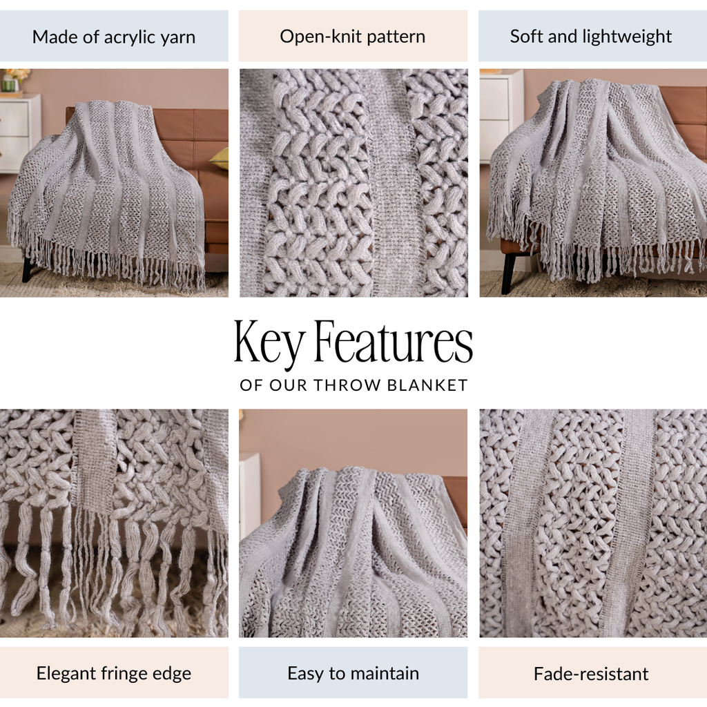 Softspell Couch Throw Grey Nestasia