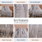 Softspell Couch Throw Grey Nestasia