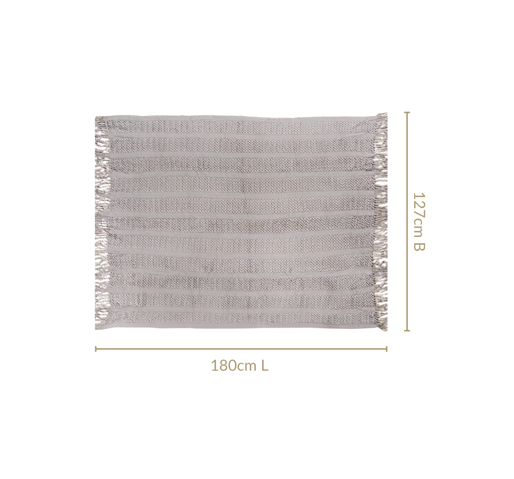 Softspell Couch Throw Grey Nestasia
