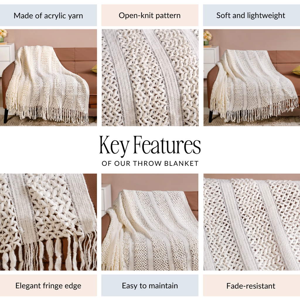 Cloud Nine Throw Blanket White Nestasia