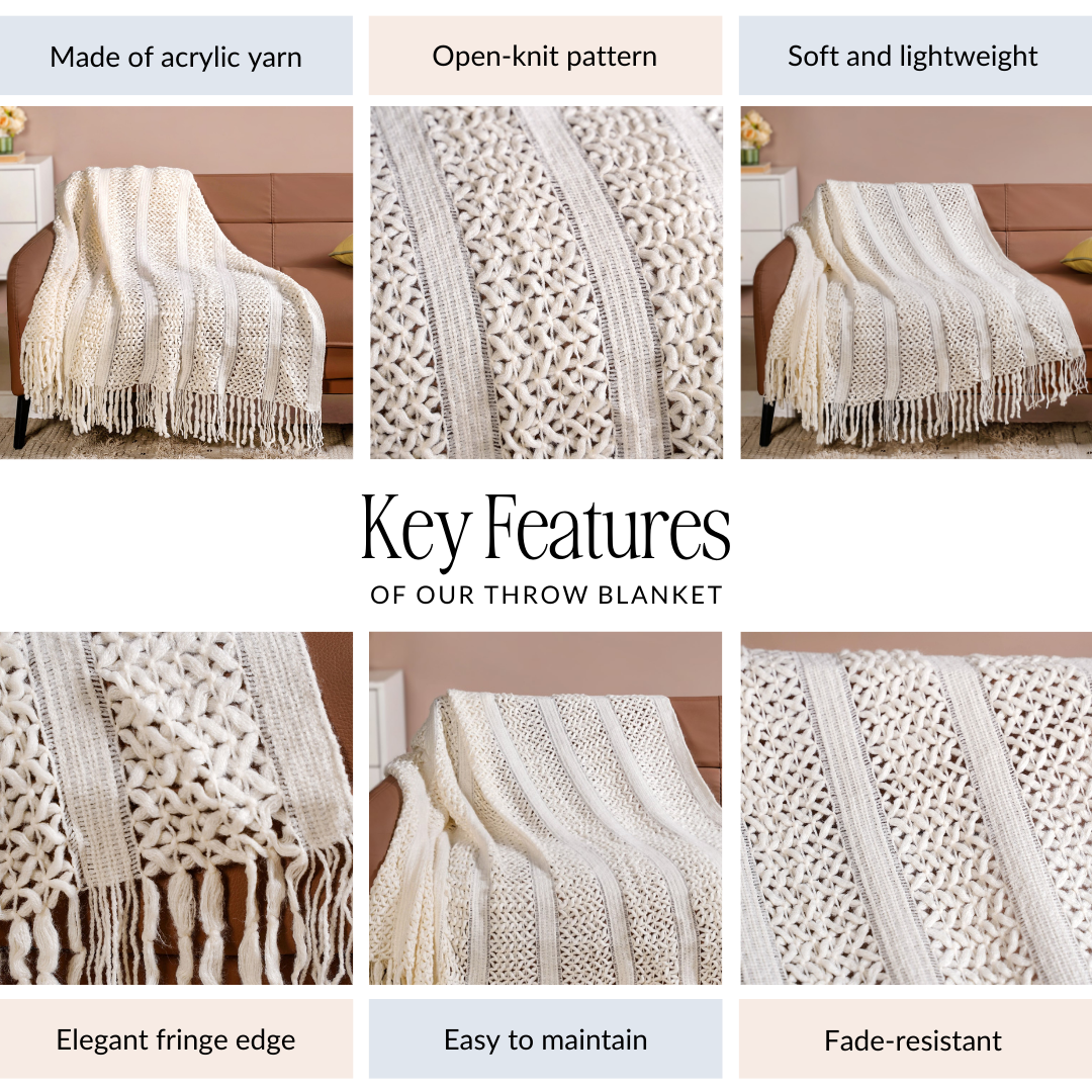 Cloud Nine Throw Blanket White Nestasia