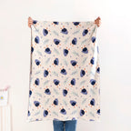 Chirpy Bluebird Knitted Cotton Throw For Toddlers 102x76cm Nestasia