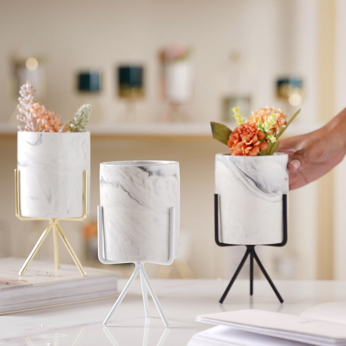 Marble Effect Plant Grower Nestasia