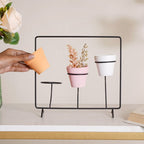 Metal Ceramic Planter with Stand Nestasia