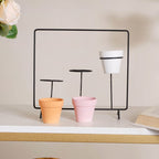 Metal Ceramic Planter with Stand Nestasia