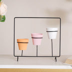 Metal Ceramic Planter with Stand Nestasia