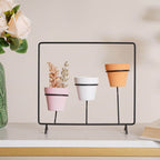 Metal Ceramic Planter with Stand Nestasia